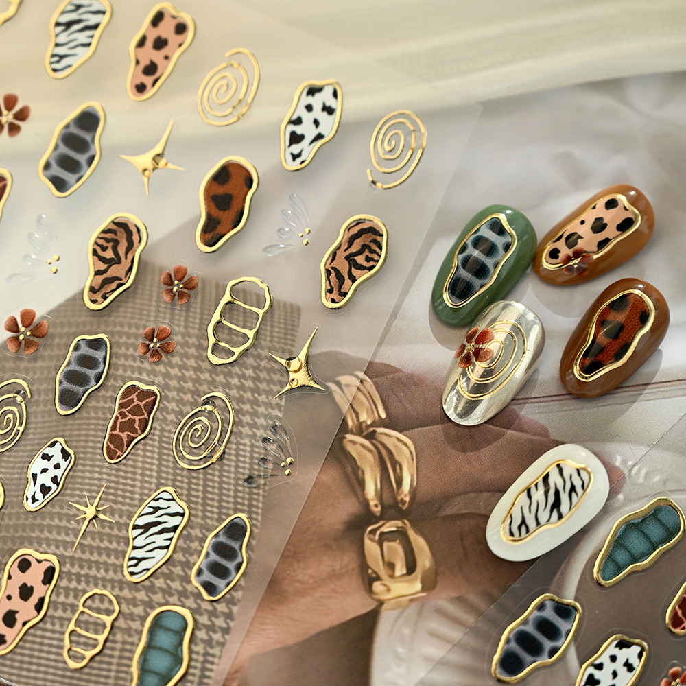 Nail Art Zelda - Leopard Print Nail Sticker for Manicure