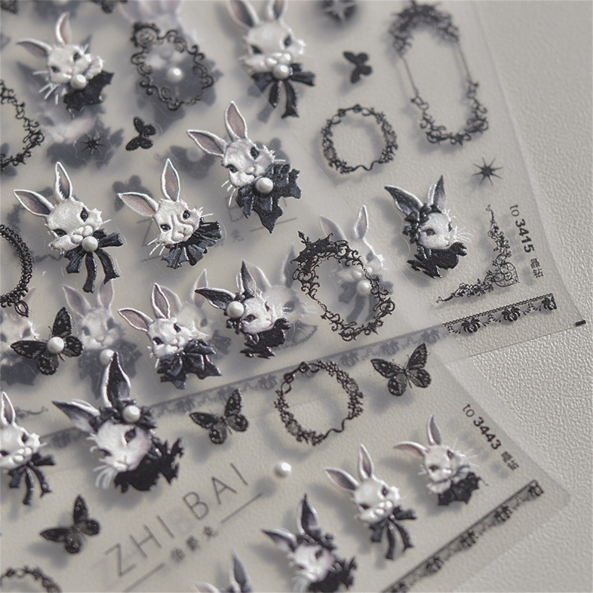 Nail Art Zelda - 1pcs 5D Embossed Kawaii Dark Gothic