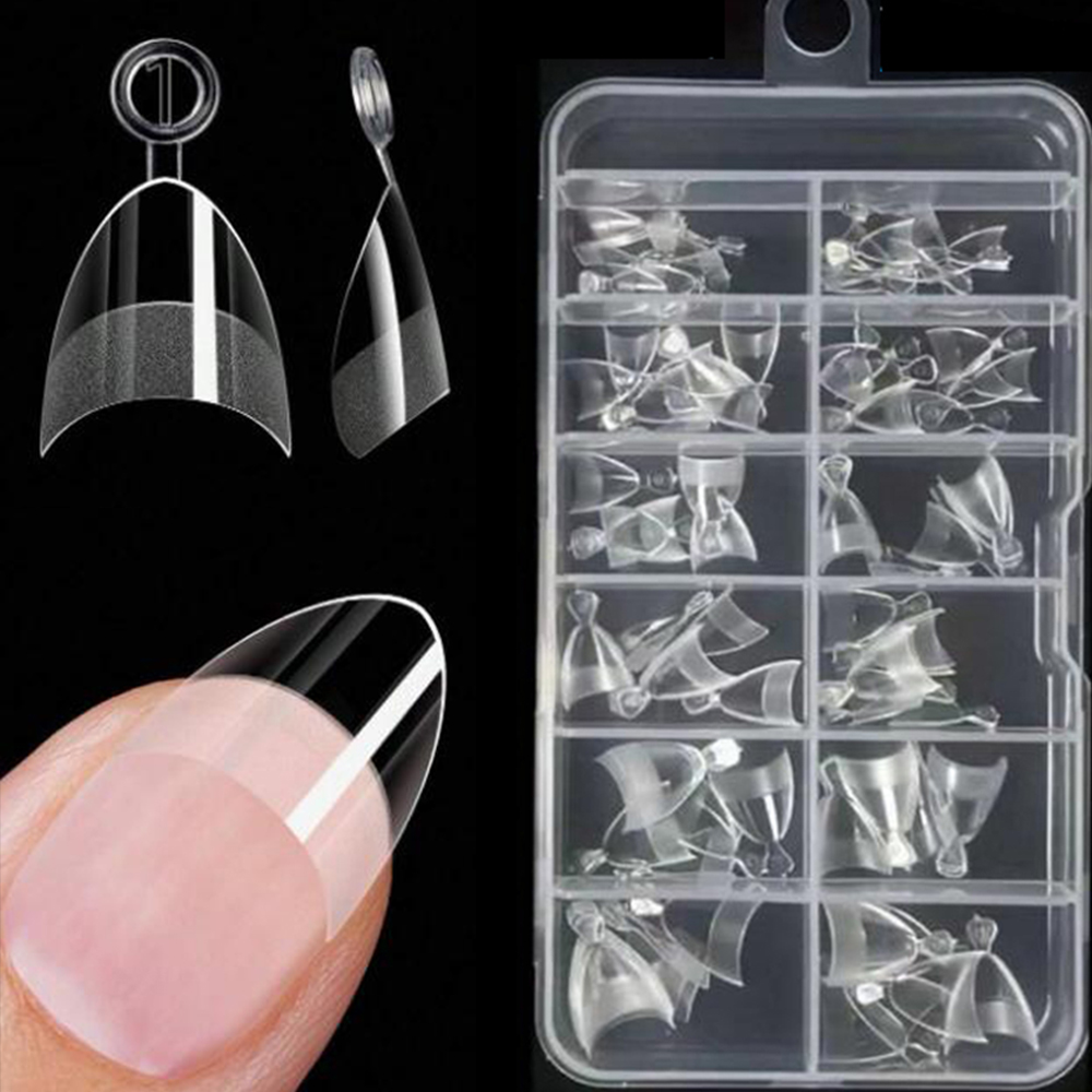 120/240pcs Extra Short Half Co - Nail Art Xs ulasan dan harga