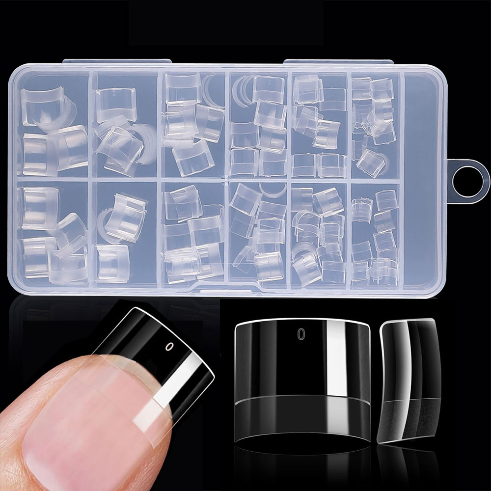 120/240pcs Extra Short Half Co - Nail Art Xs ulasan dan harga