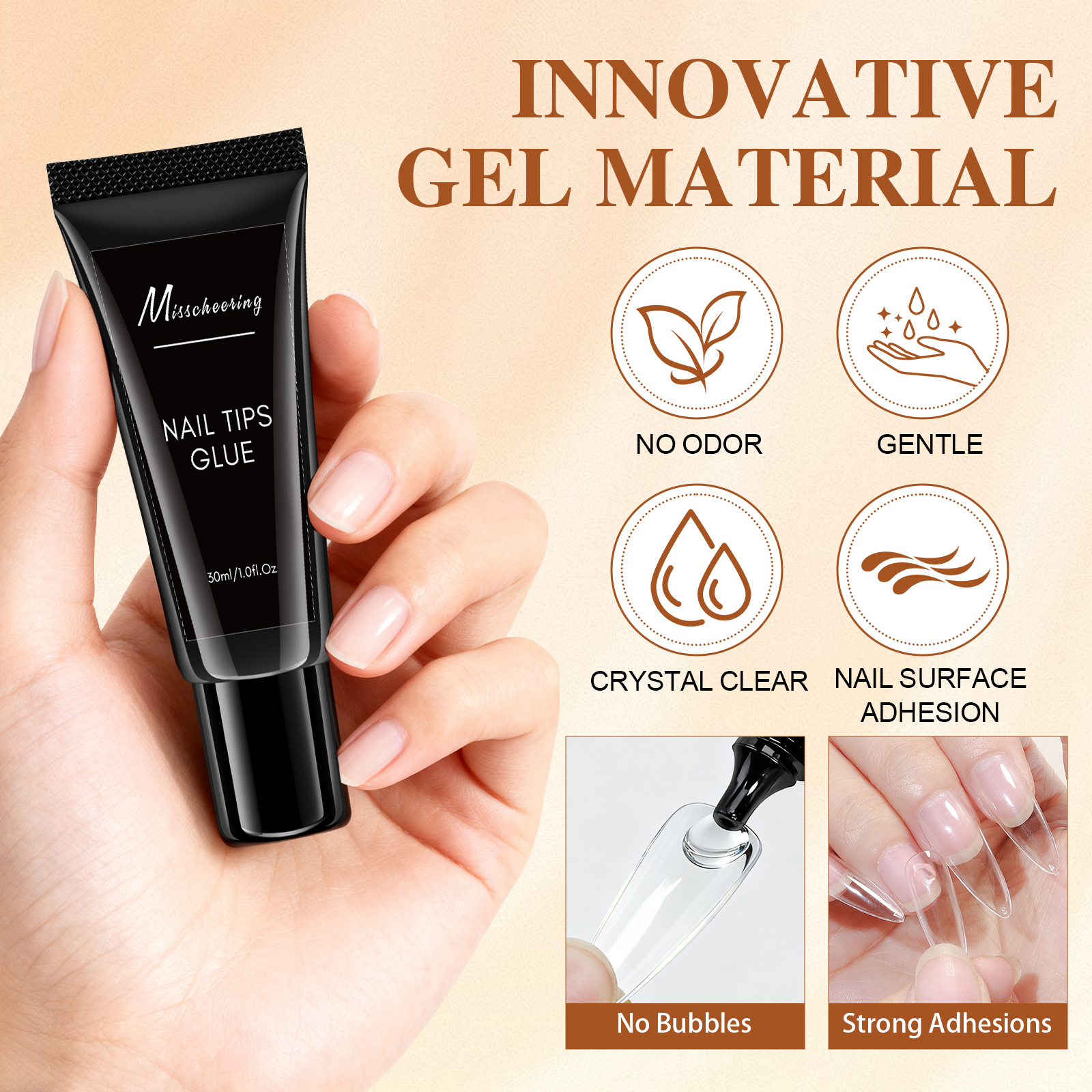 15/30ml Solid Nail Glue for Pr - Nail Art Ombre ulasan dan harga