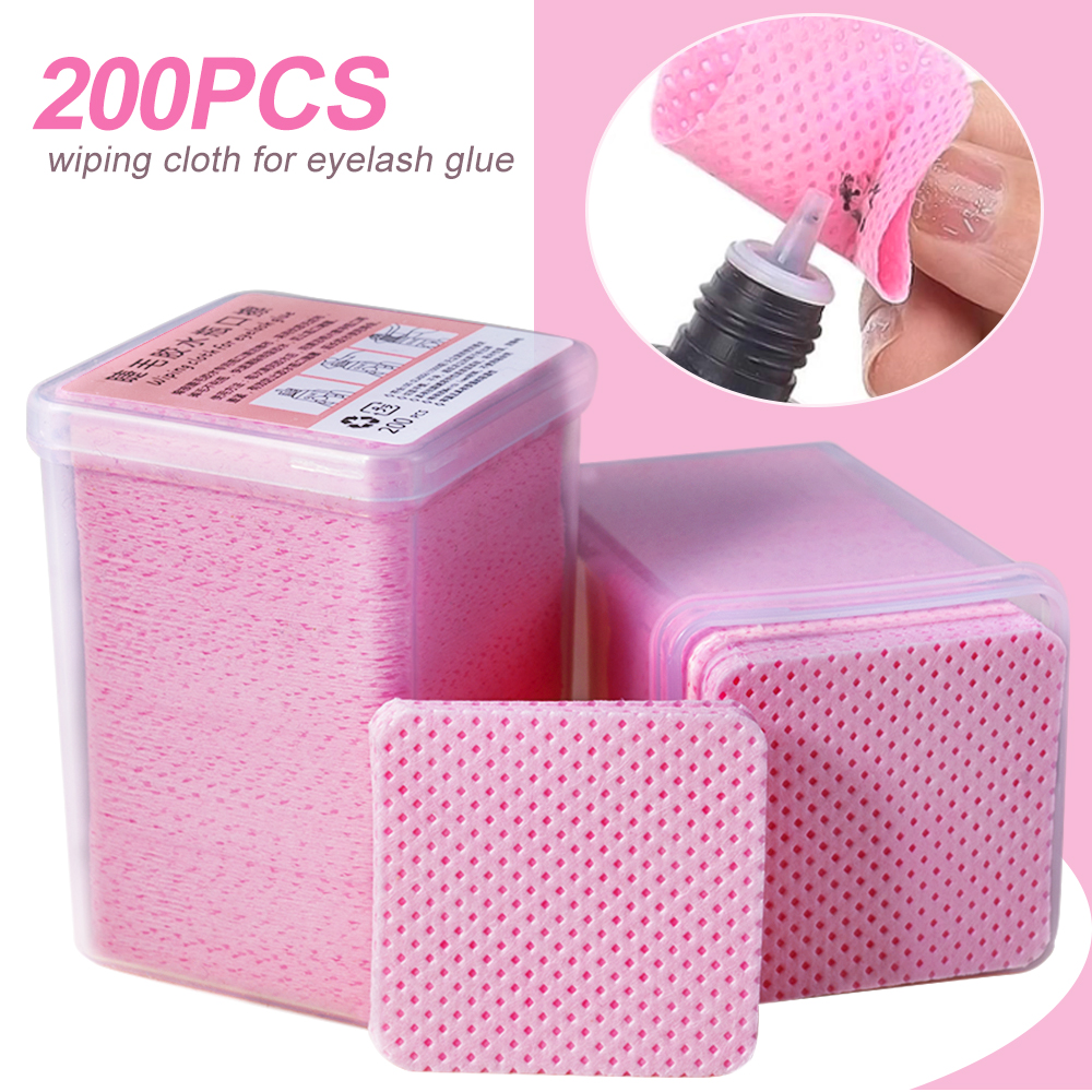 200Pcs Pink Lint-Free Nail Pol - Nail Art Remove ulasan dan harga