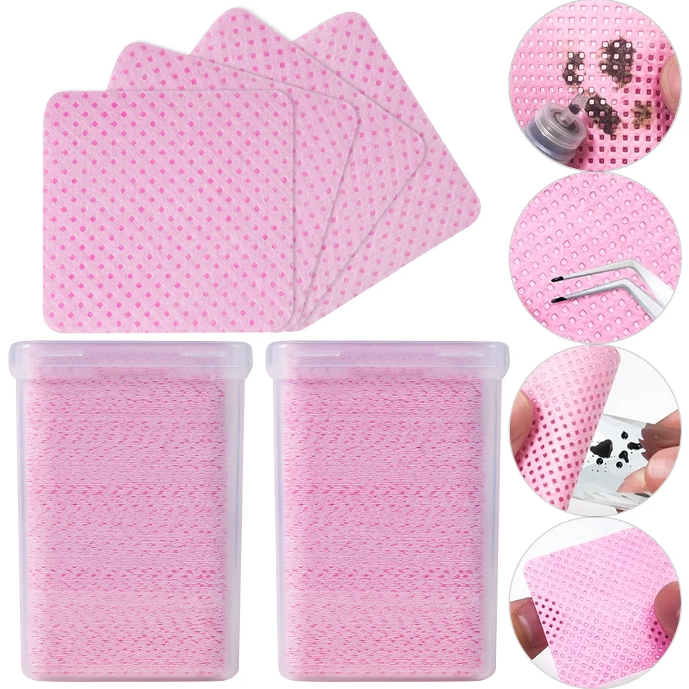 200Pcs Pink Lint-Free Nail Pol - Nail Art Remove ulasan dan harga