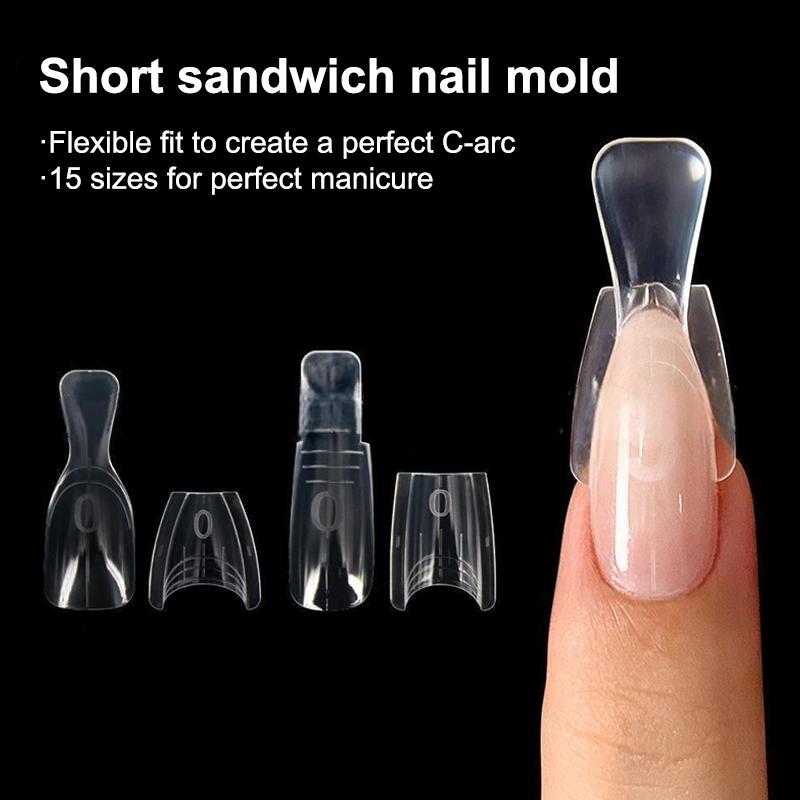 60pcs/box Coffin Dual Nail For - Nail Art Ombre ulasan dan harga