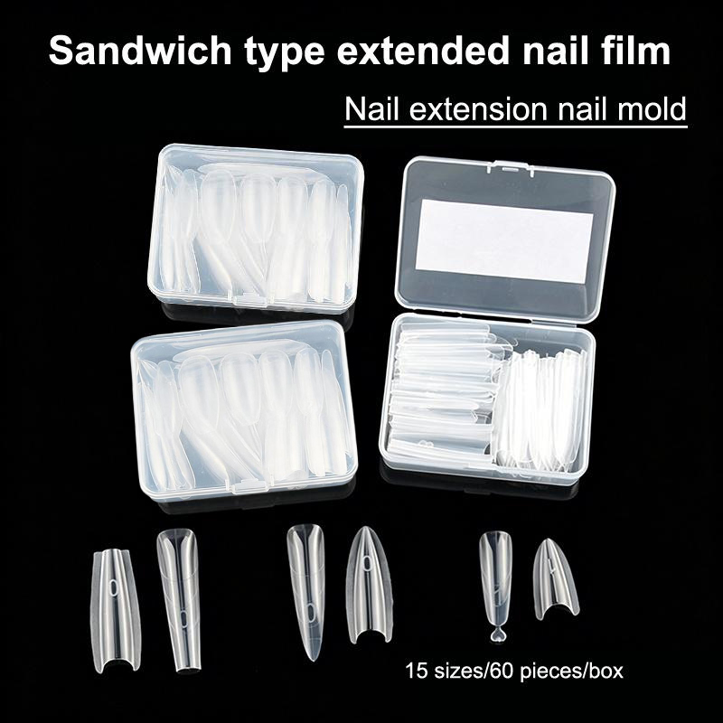 60pcs/box Coffin Dual Nail For - Nail Art Ombre ulasan dan harga