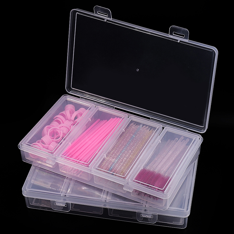 4 Grid Independent Storage Box - Nail Art Ombre ulasan dan harga