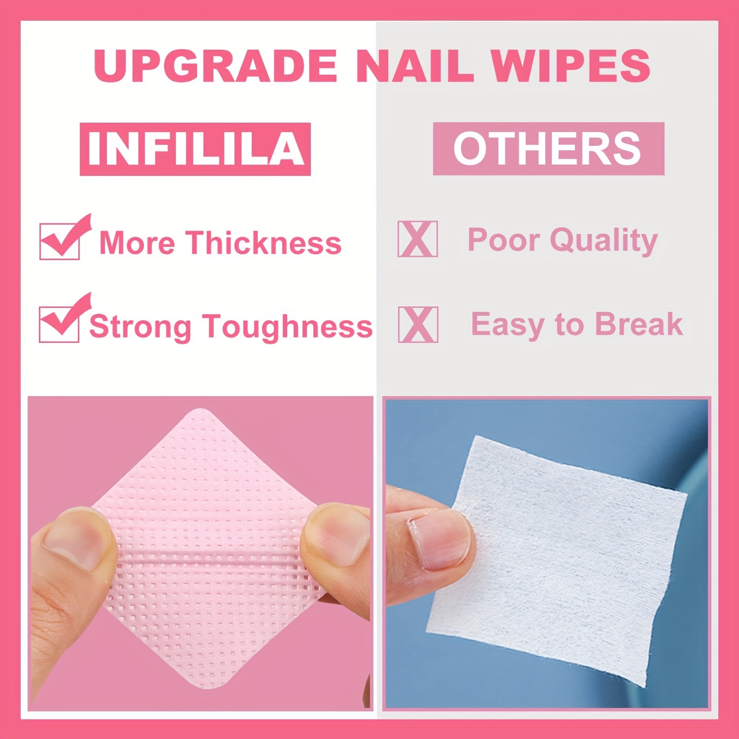 20/600pcs Lint-Free Nail Wipes - Nail Art Remove ulasan dan harga