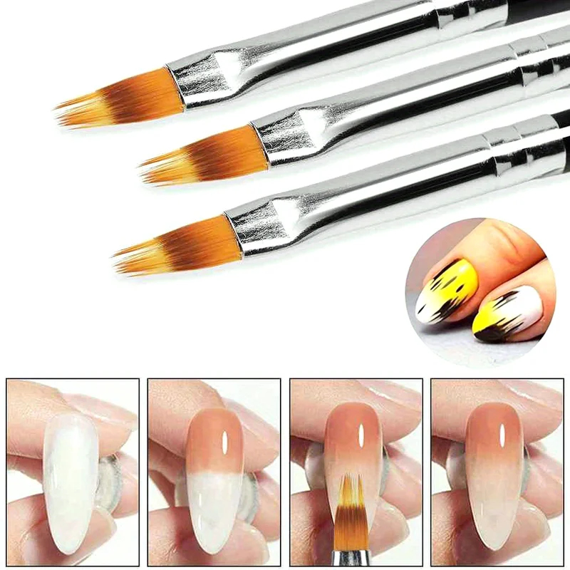 3-18Pcs Nail Art Brush Lace Om - Nail Art Ombre ulasan dan harga