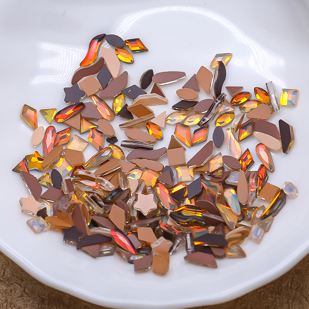 100Pcs Mini Maillard Color 3D  - Nail Art Xs ulasan dan harga