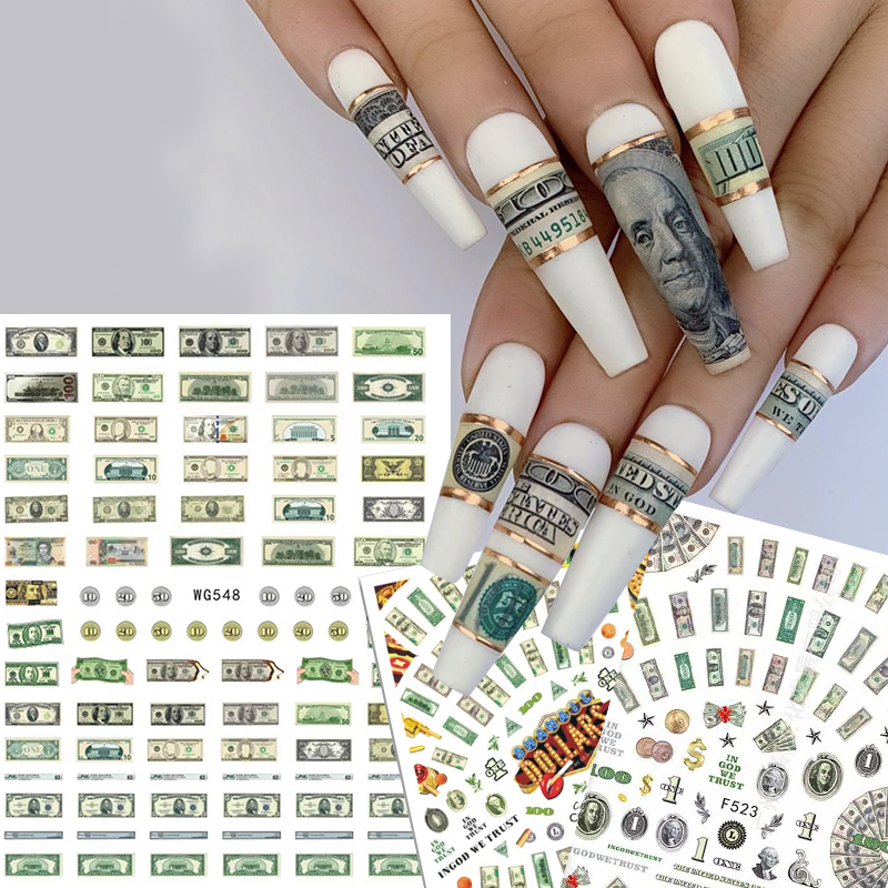 3D Money Dollar Sign Nail Art  - Nail Art Zelda ulasan dan harga
