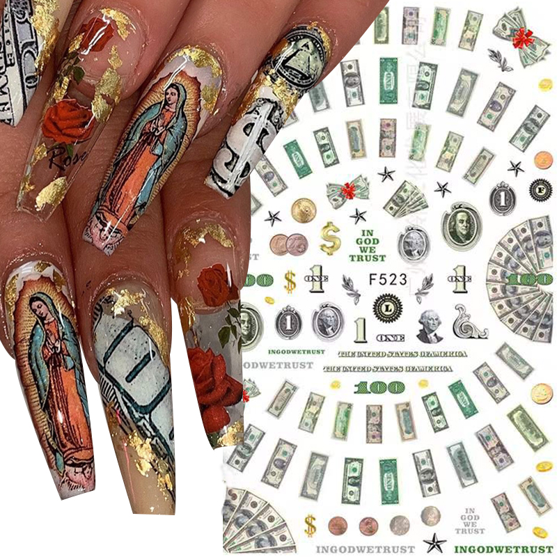 3D Money Dollar Sign Nail Art  - Nail Art Zelda ulasan dan harga