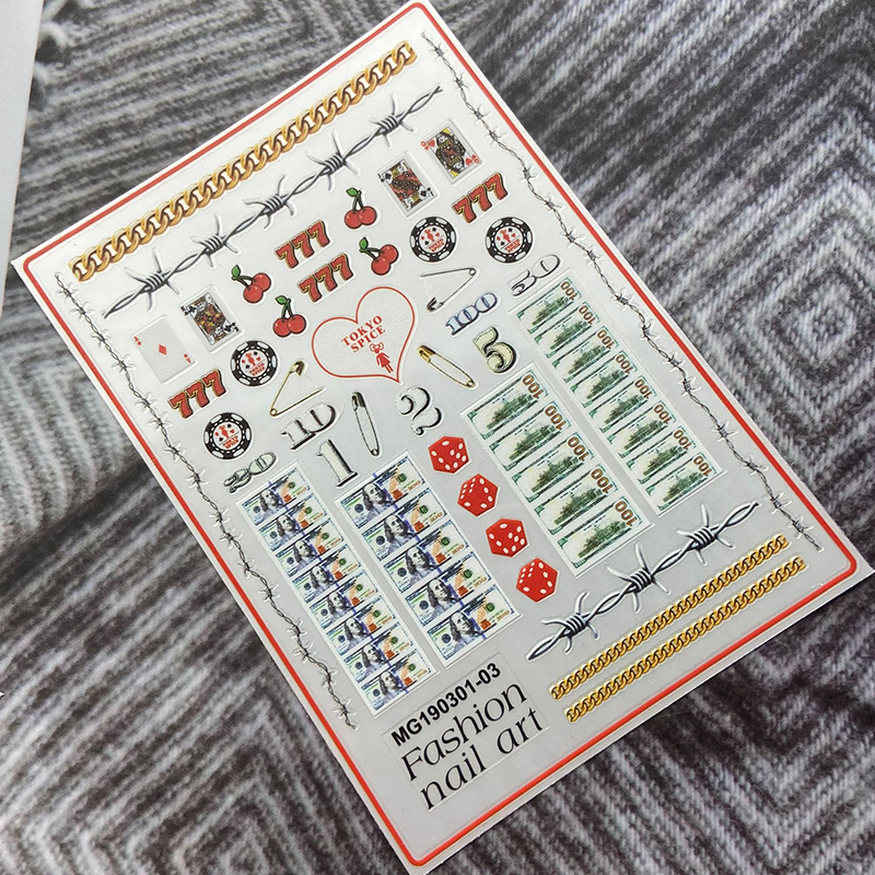 3D Money Dollar Sign Nail Art  - Nail Art Zelda ulasan dan harga