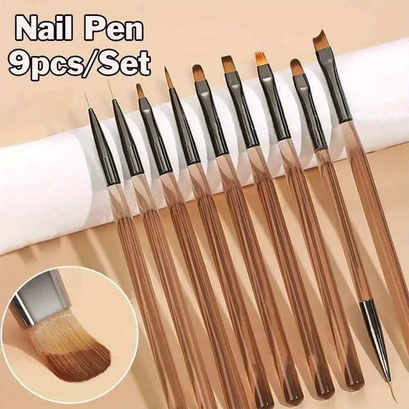 9PCS UV Gel Nail Brush Liner D - Nail Art Ombre ulasan dan harga