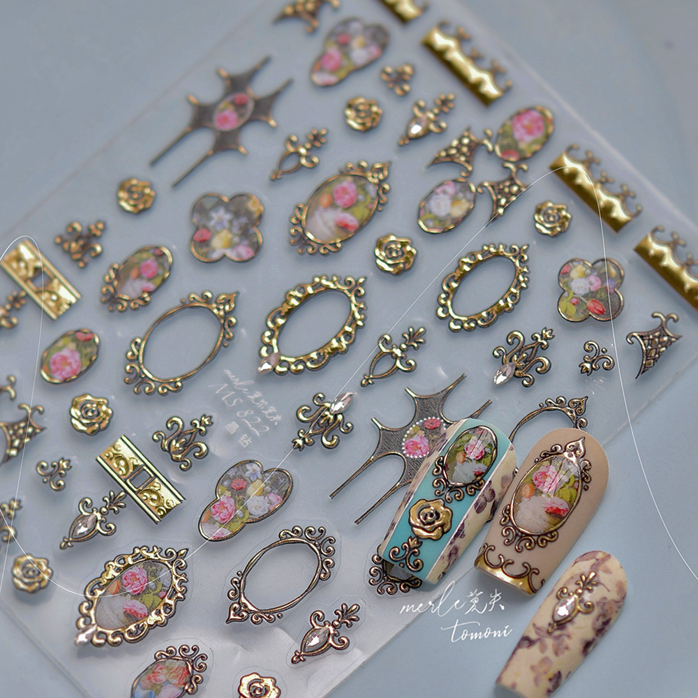 Luxury 5D Floral Nail Art Stic - Nail Art Zelda ulasan dan harga