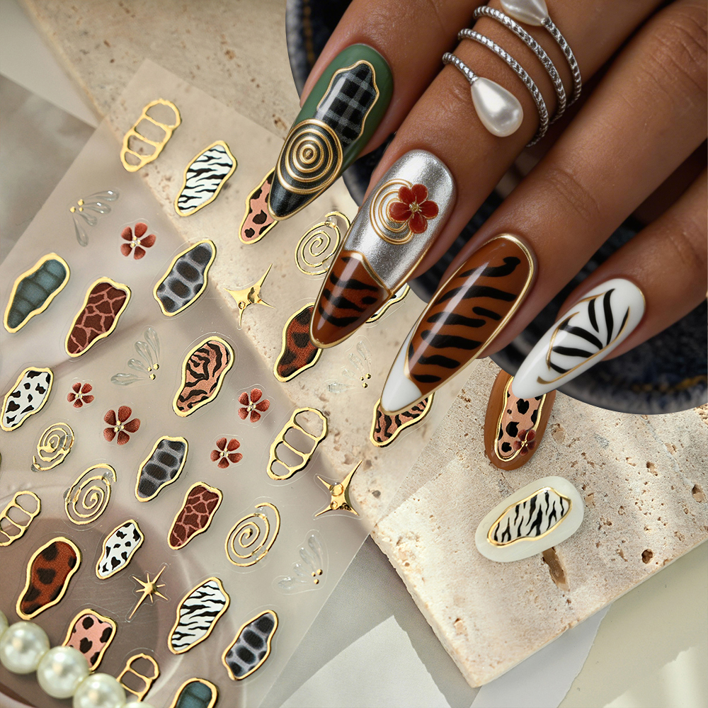 Leopard Print Nail Sticker for - Nail Art Zelda ulasan dan harga