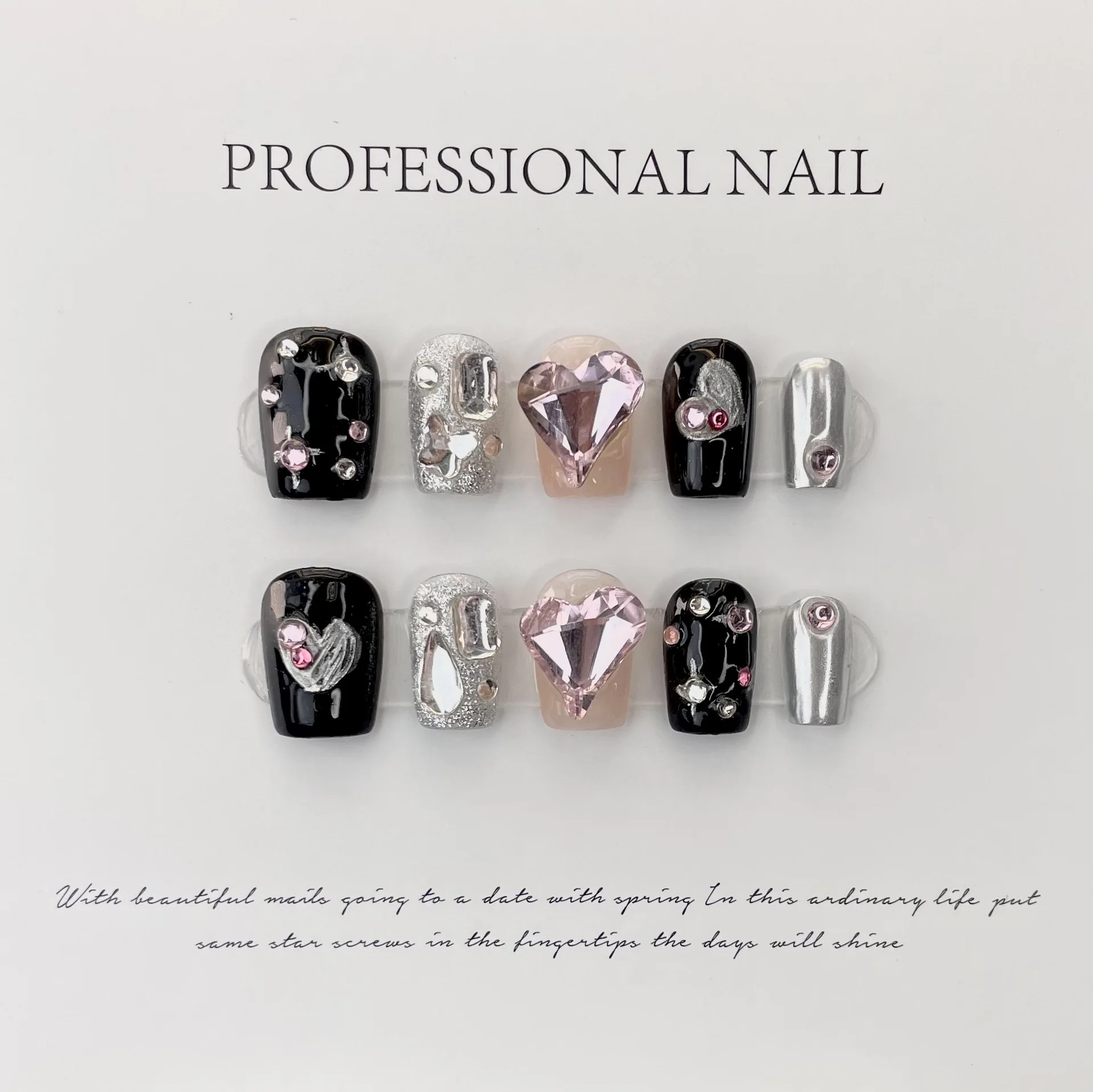 Handmade Short Press on Nails  - Nail Art Xs ulasan dan harga
