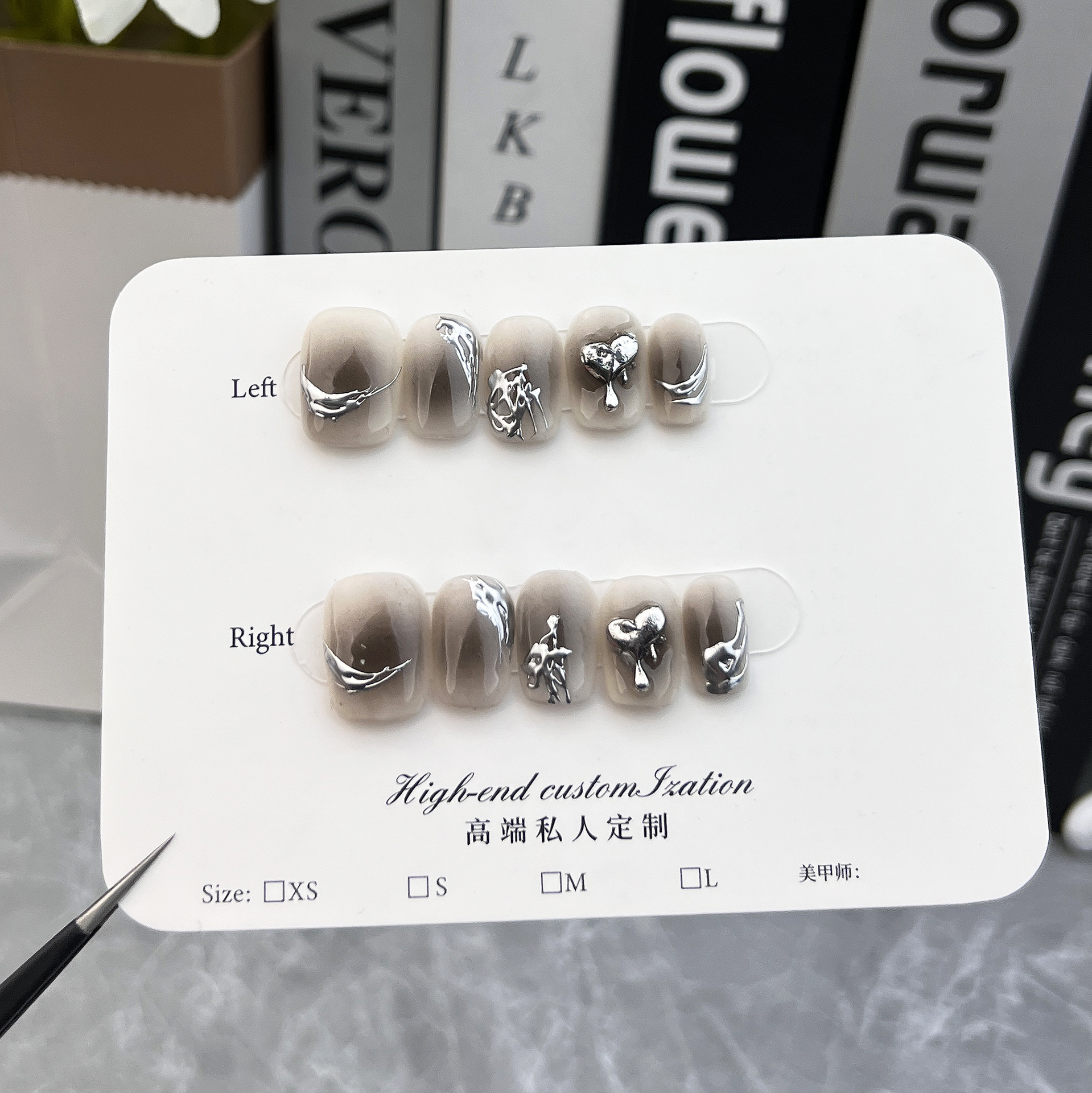 Handmade Short Press on Nails  - Nail Art Xs ulasan dan harga