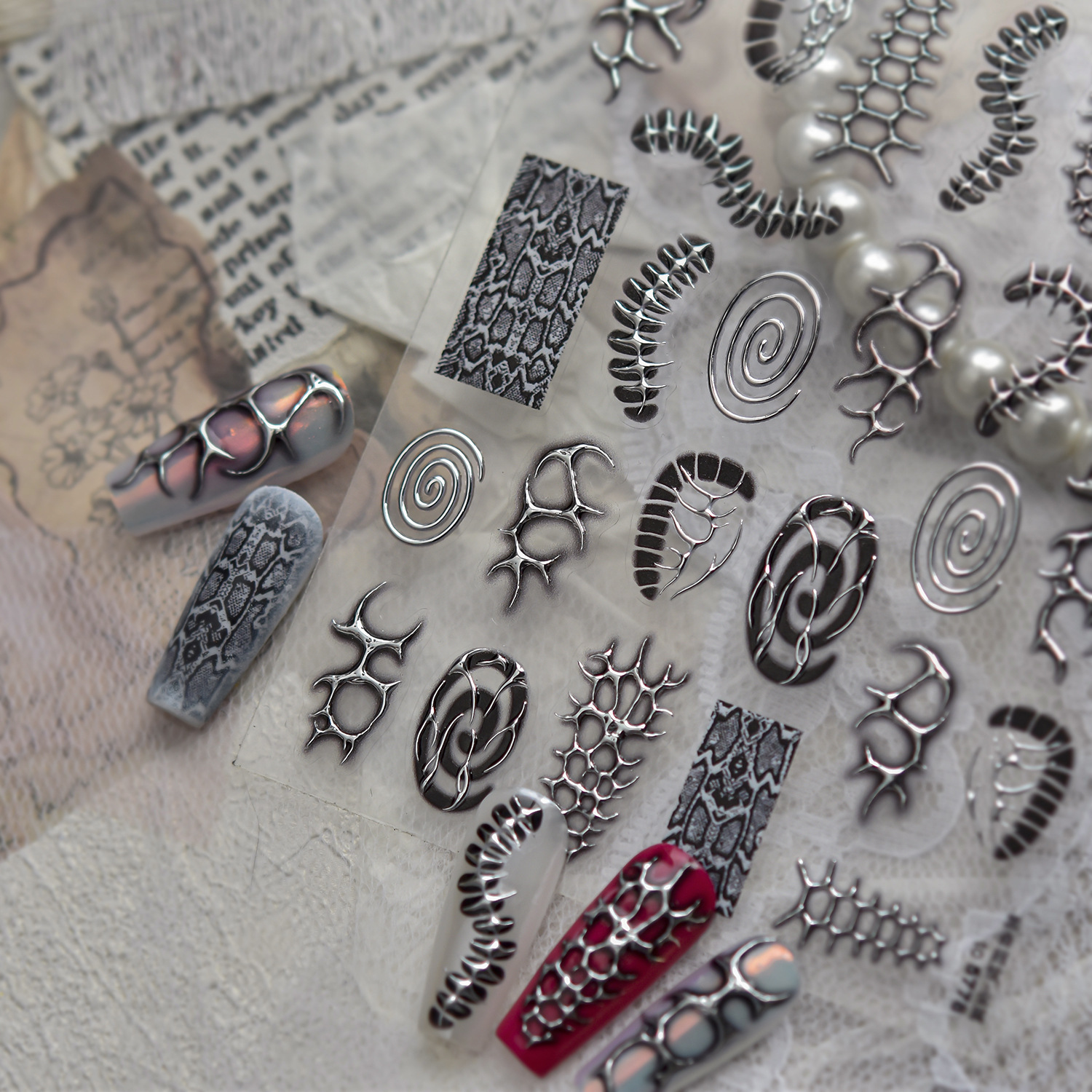 Metal Punk Cool Nails Art Stic - Nail Art Zelda ulasan dan harga