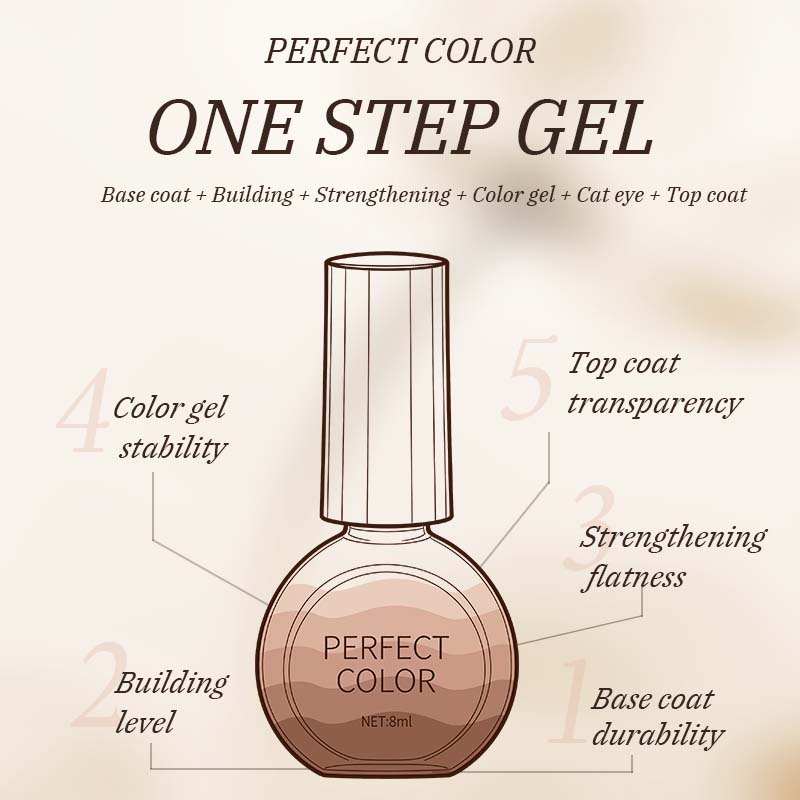PERFECT COLOR All-in-One Gel D - Nail Art Dusty Pink ulasan dan harga