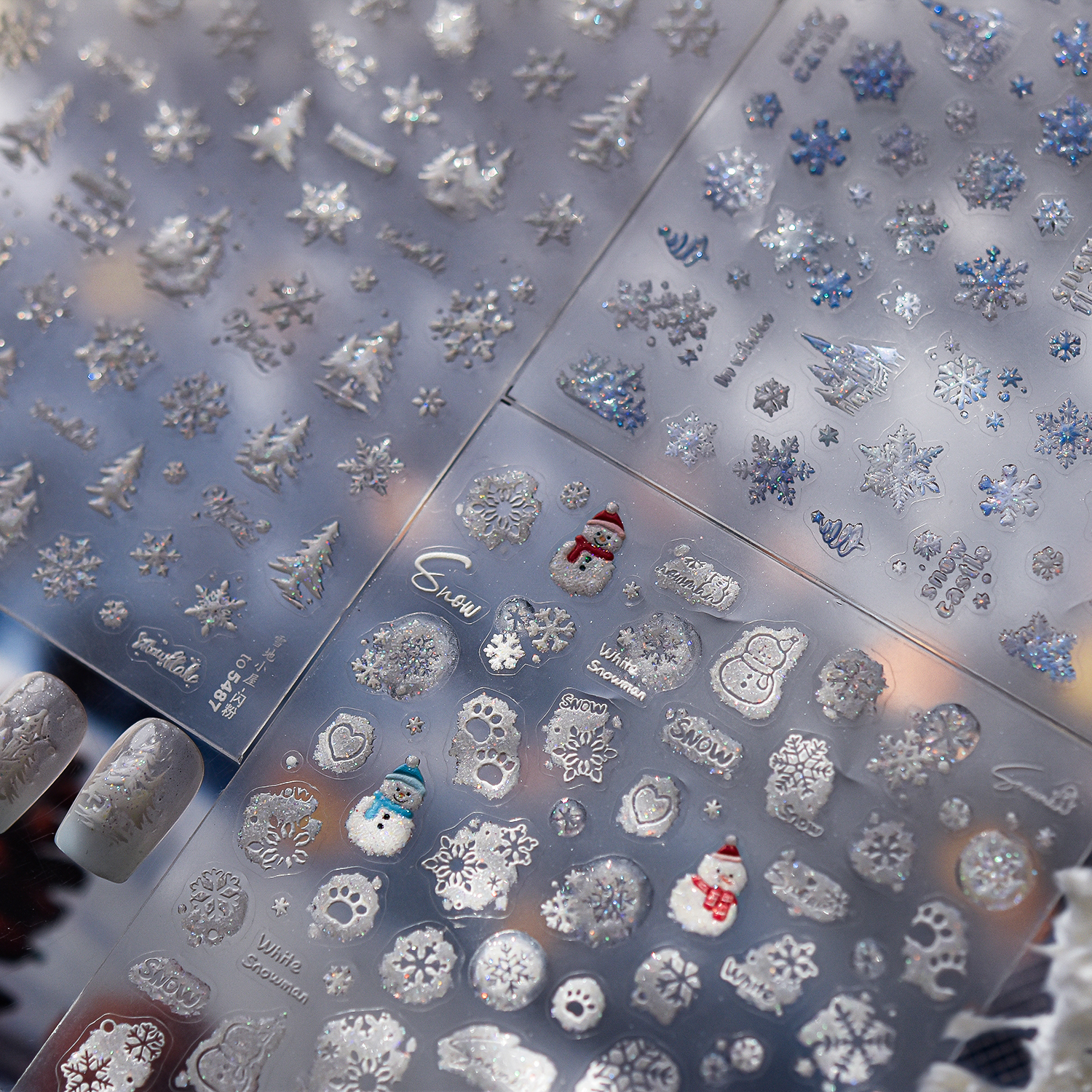 1PCS Vintage Retro Winter Nail - Nail Art Xmas Simple ulasan dan harga