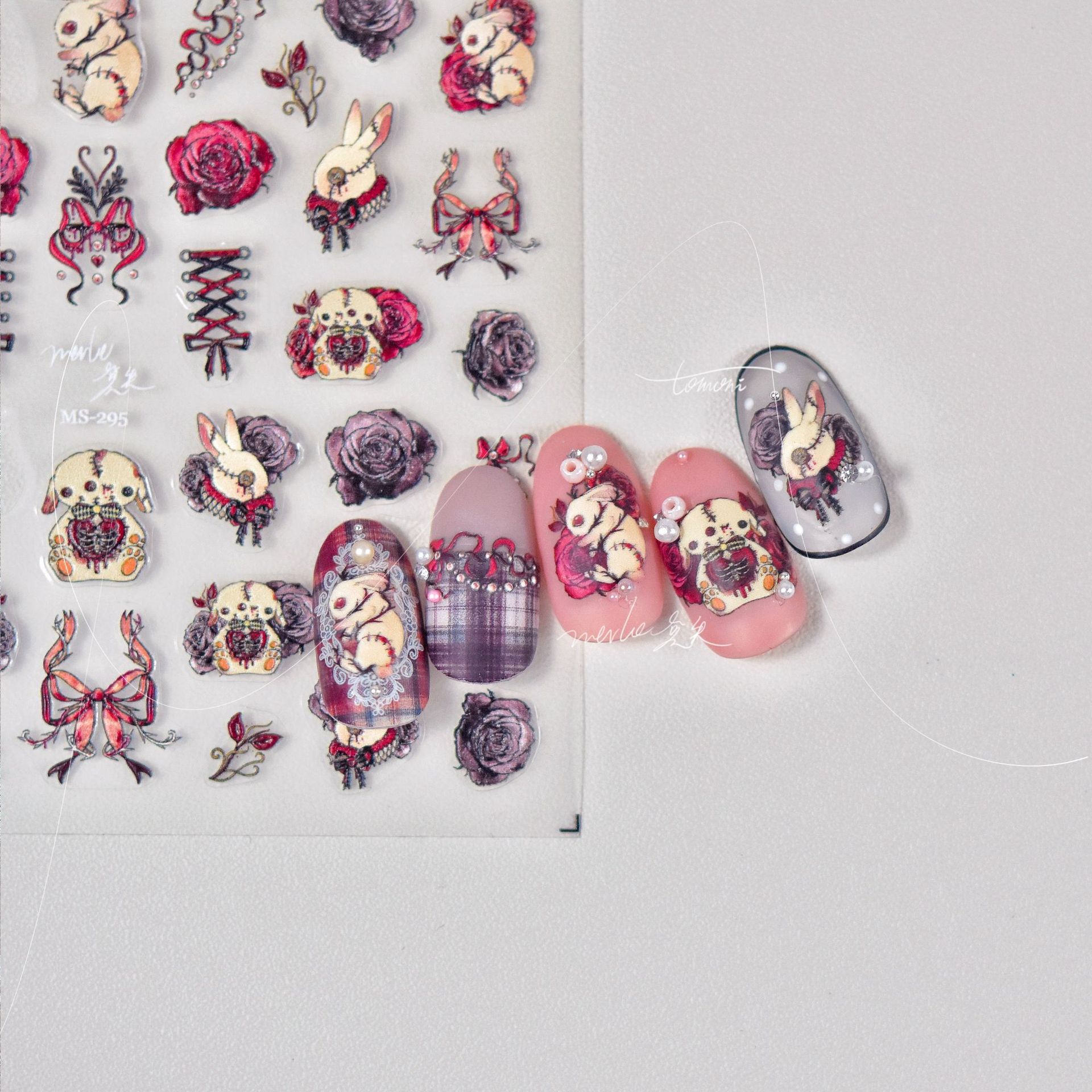 Thorns Rose Bloody Bunny 5D Em - Nail Art Zelda ulasan dan harga