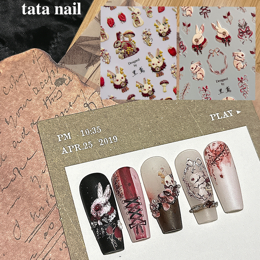 Thorns Rose Bloody Bunny 5D Em - Nail Art Zelda ulasan dan harga